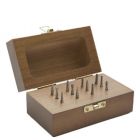 Single Cut Bur Set - 12 Piece 1/8 Shank Carbide with Box 