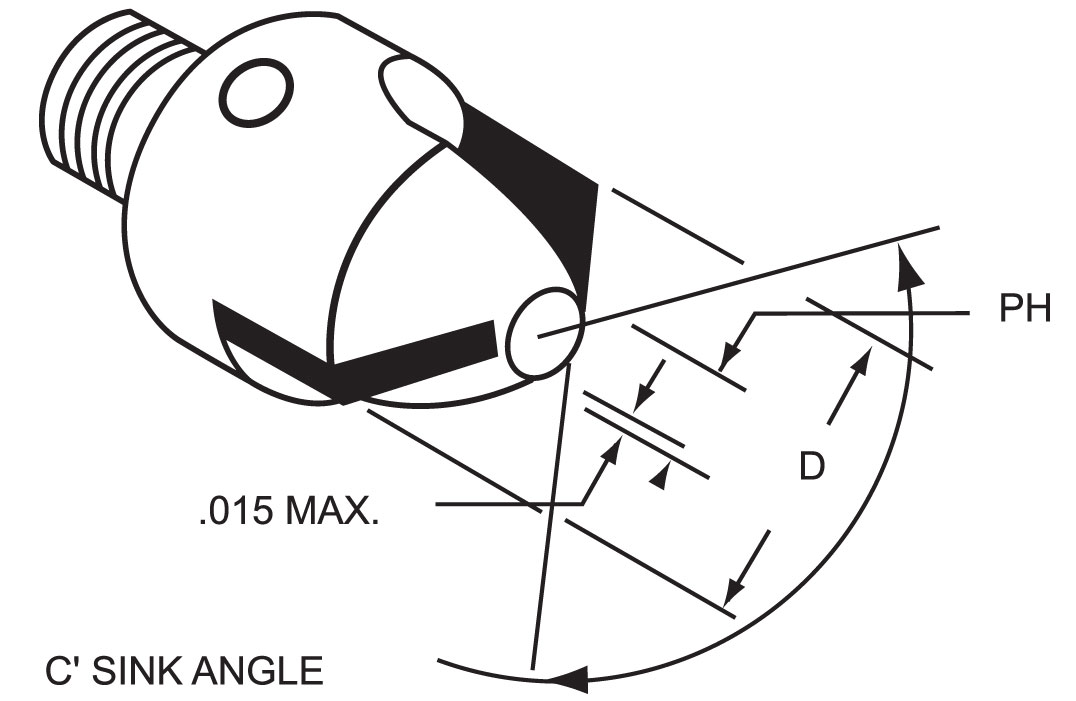 Carbide Tipped Stop Countersinks with Replaceable Pilots Aircraft