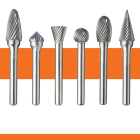Carbide Burs, Single and Double Cut. Die grinder bits and bur sets in many different styles, shapes and lengths,