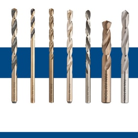 Cobalt aircraft jobber drills - wire, fractional, letter & metric sizes. Sheet metal cutting tools for aviation & aerospace.